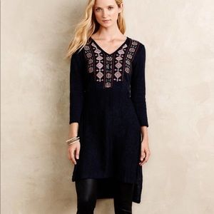 AKEMI + KIN Savin Embroidered Tunic Sweater.